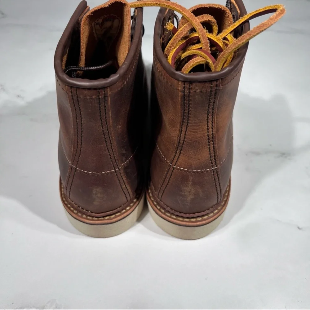 Red Wing Heritage 6” Moc Toe Copper Rough & Tough Lace Up Leather Boots
